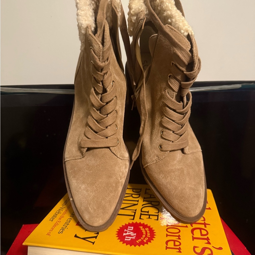 Sole Society Brown Lace-Up Boots